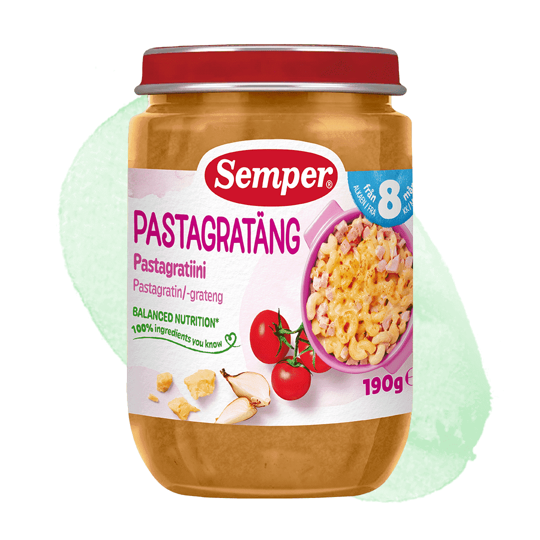 Pastagratäng med skinka och ost
