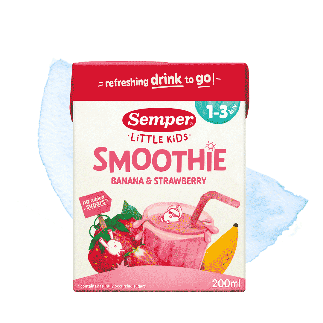 Little Kids Smoothie Banan & Jordbær fra Semper